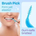 thumbnail image 4 of Dental Floss Picks for Adults with Brush Picks, Mint Flavor, 100 Count, 2 Travel Cases, Tooth Picks flossers for Adults that Glide on Tight Teeth for Sensitive Gums, Floss Picks for Teeth, Easy Grip, 4 of 15