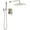 SpotShield Brushed Nickel, variant on Delta 342701 Modern Square Non Shared Function Shower System Package - Nickel
