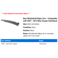thumbnail image 2 of Rear Windshield Wiper Arm - Compatible with 2007 - 2013 Mini Cooper Hatchback 2008 2009 2010 2011 2012, 2 of 2
