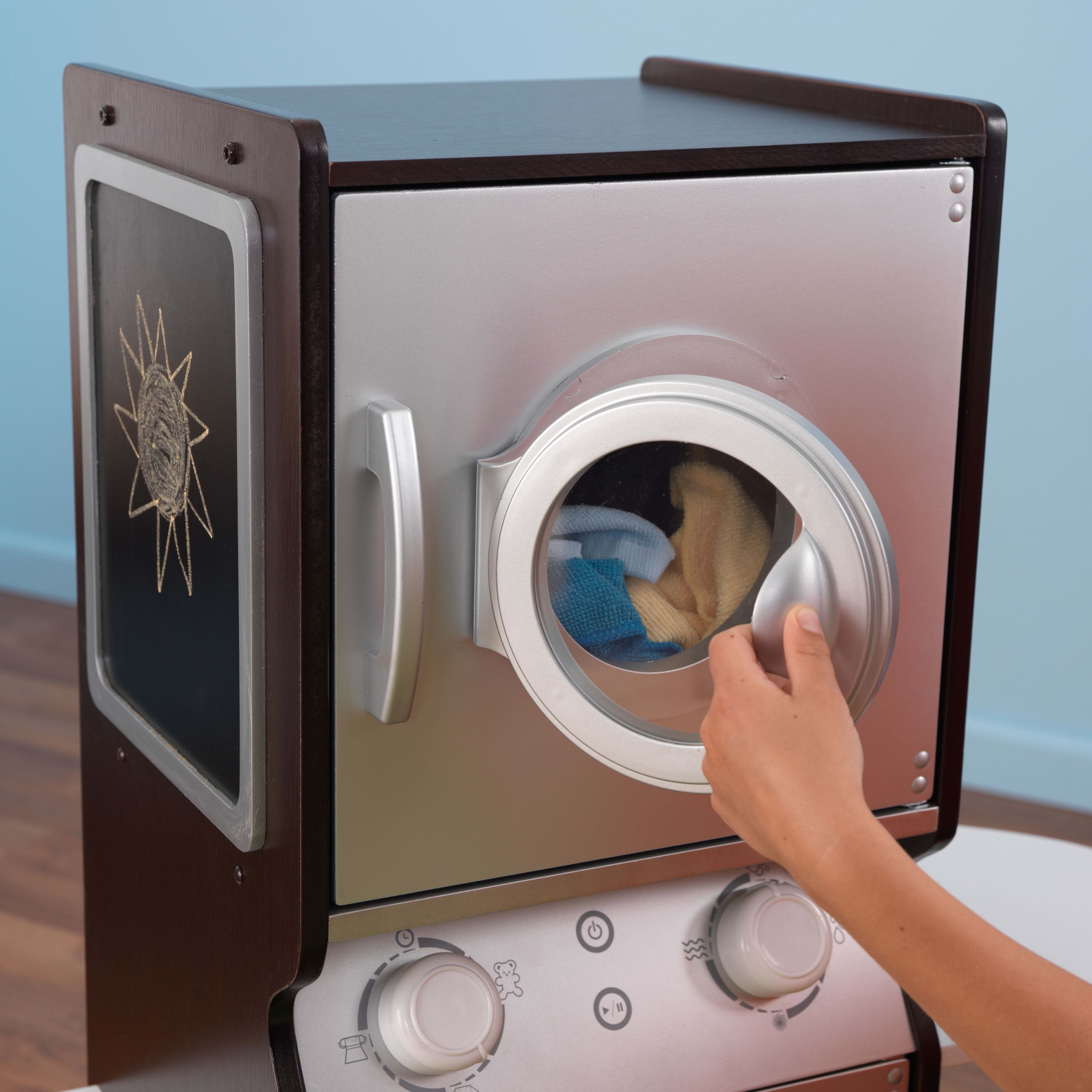 Wooden toy 2024 washer and dryer