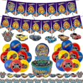 thumbnail image 1 of Hot Wheels, suministros de decoración para fiesta de cumpleaños con temática de coche para niños, globos, pancarta, adorno para pastel, juego de espiral colgante, 1 of 2
