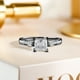 thumbnail image 2 of JeenMata Anillo de Bodas de Corte Princesa de 1,75 Quilates - Anillo de Promesa - Anillo con Canal Pavé - Anillo con Puntas - Anillo de Compromiso - Baño de Oro Negro de 18 K sobre Plata, 2 of 5
