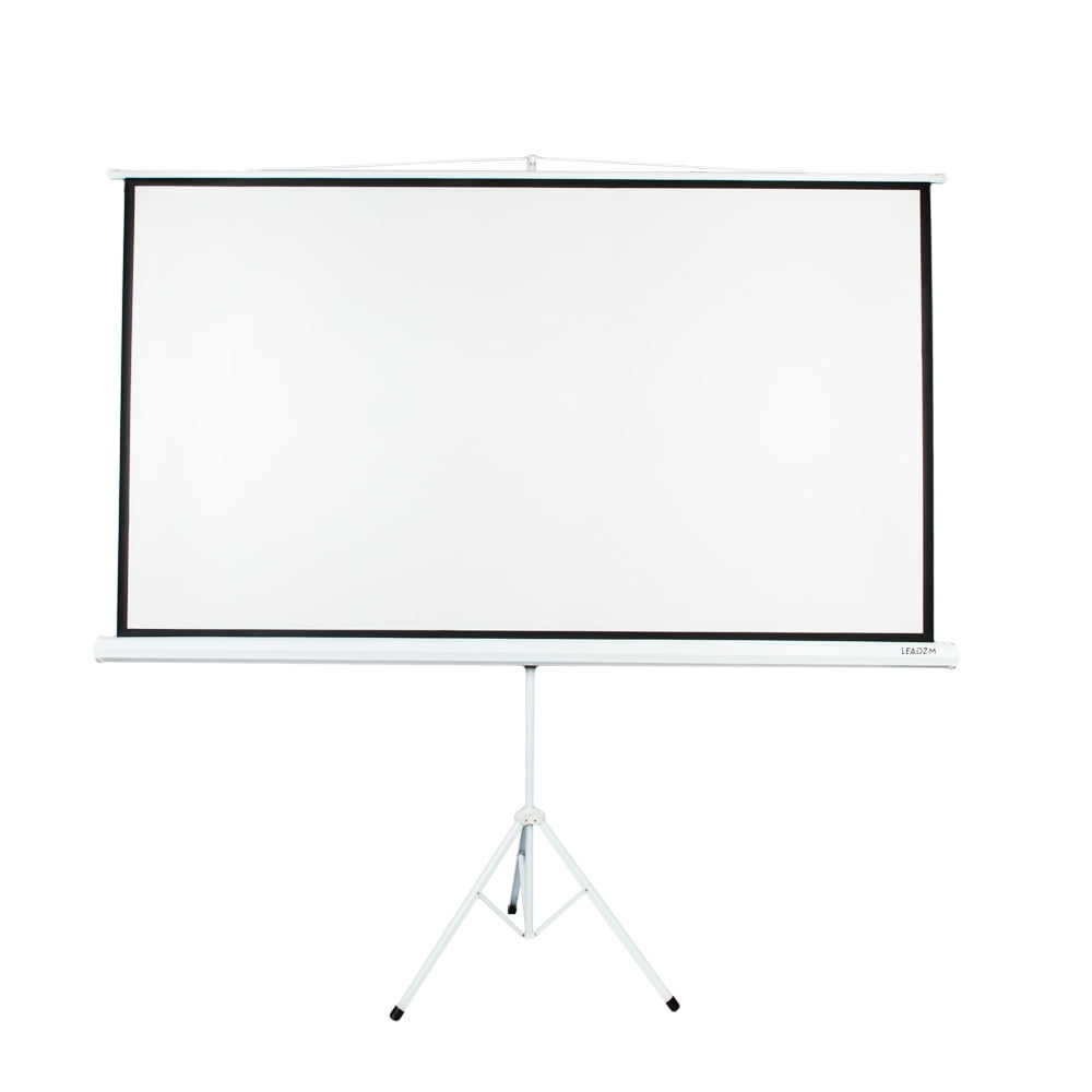 84" 16:9 HD Portable Pull Up Projector Screen with Stand Tripod for Home Theater 