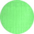 thumbnail image 1 of Ahgly Company Indoor Round Solid Emerald Green Modern Area Rugs, 8' Round, 1 of 4