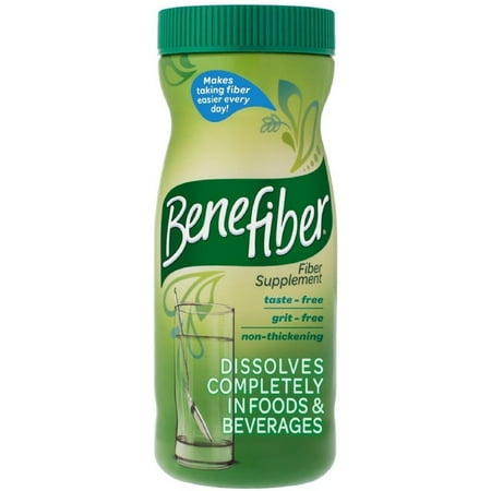 Benefiber Fiber Supplement Non-Thickening Powder, Sugar Free, Unflavored 17.60 oz (Pack of 6)