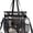 Semi-black, variant on Clear Tote Bag Stadium Approved 12x6x12, Thickened Heavy Duty PVC Transparent Tote Bag Water Resistant