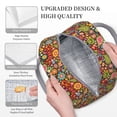 thumbnail image 3 of Easygdp Hippie Peace Love Bolsa de Almuerzo Insulada Grande, Forro de Aluminio, Diseño Espacioso, a Prueba de Fugas, Ideal para Trabajo, Picnics, Viajes y Actividades al Aire Libre, 3 of 6