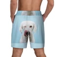 thumbnail image 4 of Goofa Puppy Licks Nose Printed Men's Swim Trunks Board Shorts Quick Dry Mens Swimming Trunks with Compression Liner,Breathable Fit Hawaii Beach Shorts-Large, 4 of 9