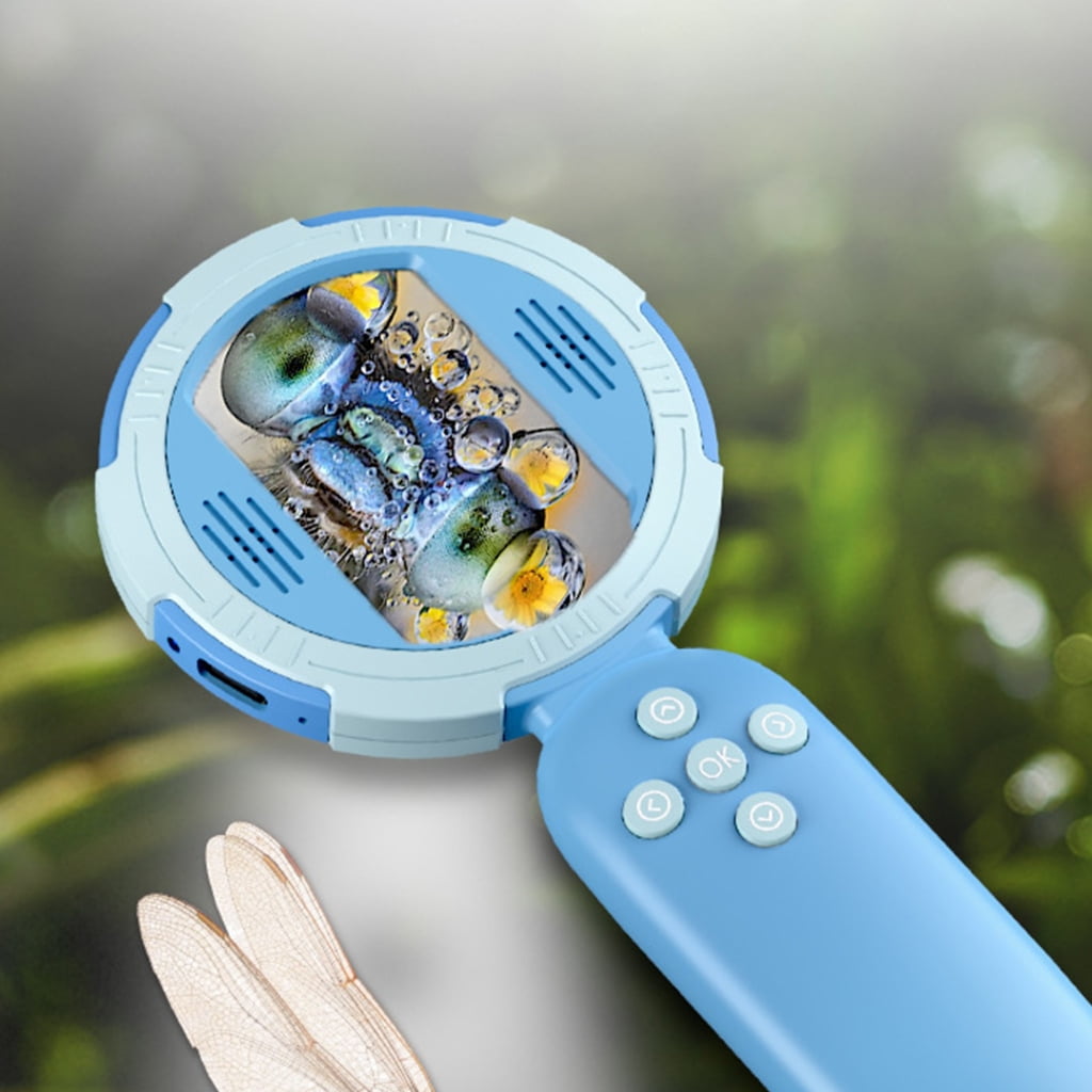 Kids Educational Magnifying Tool 200MP Imaging Adjustable LED Light Portable Science Observation