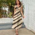 thumbnail image 5 of Irregular Stripe Vestido Sin Mangas Vestidos Para Mujer, Vestido Suelto De Verano 2025, 5 of 5