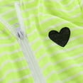 thumbnail image 3 of Mifsaly Boys Girls Lightweight Hooded Jacket Toddler Kids Full Zip Striped Sun Protection Hoodie Cute Heart Embroidery Breathable Long Sleeve Outerwear, 3 of 7
