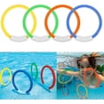 thumbnail image 1 of 4 Pcs Dive Rings Swimming Pool Toy Rings, Plastic Diving Ring Colorful Sinking Pool Rings Underwater Fun Toys For Kids Dive Training Dive & Retrieve, 1 of 4