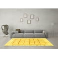 thumbnail image 3 of Ahgly Company Indoor Square Abstract Yellow Modern Area Rugs, 3' Square, 3 of 4