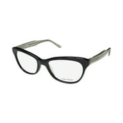 NEW VERA WANG LUXE HERMINE WOMENS/LADIES CAT EYE FULL-RIM BLACK FRAME DEMO LENSES 49-17-135 EYEGLASSES/EYEGLASS FRAME