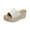 White, variant on JeashCHAT Slip On Slide Sandals for Women Women's Summer Casual Platform Slippers Thick Bottom Wedged-heel Fashion Slippers (Black)
