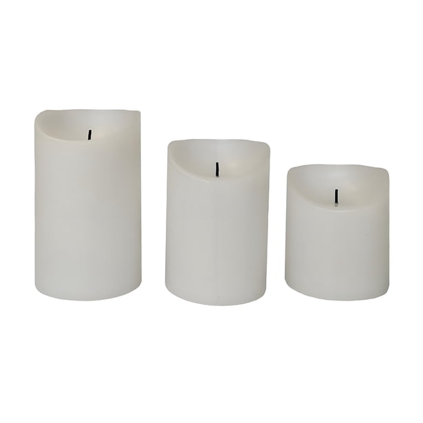 Mainstays White Rechargeable Flameless LED Pillar Candles,Various