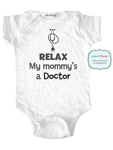 Kids Onesie Funny Doctor Onesie Infant Baby Shower Gift Doctor Dad Onesie Baby Apparel Baby Bodysuit RELAX My DAD'S A DOCTOR