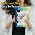 thumbnail image 7 of XYX 3in1 Rotating Stand Case for Xiaomi Redmi Pad SE 8.7 inch 2024 with Hand/Shoulder Strap, Shockproof Rugged, Colorful Blue, 7 of 7