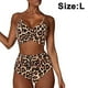 thumbnail image 1 of Conjunto de bikini de vendaje de cintura alta para mujer Traje de baño de dos piezas Push Up Traje de baño de mujer con patrón cruzado Fokelyi 222830-8, 1 of 4
