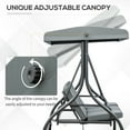 thumbnail image 4 of Outsunny 3 Seater Patio Swing Chair with Canopy Convertible Porch Swing Bed, 4 of 10