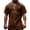 Brown, variant on Medieval Viking T-Shirt for Men Ethnic Printed Summer Boho Short Tee Retro V Neck Cotton Linen Beach Hippie Shirt