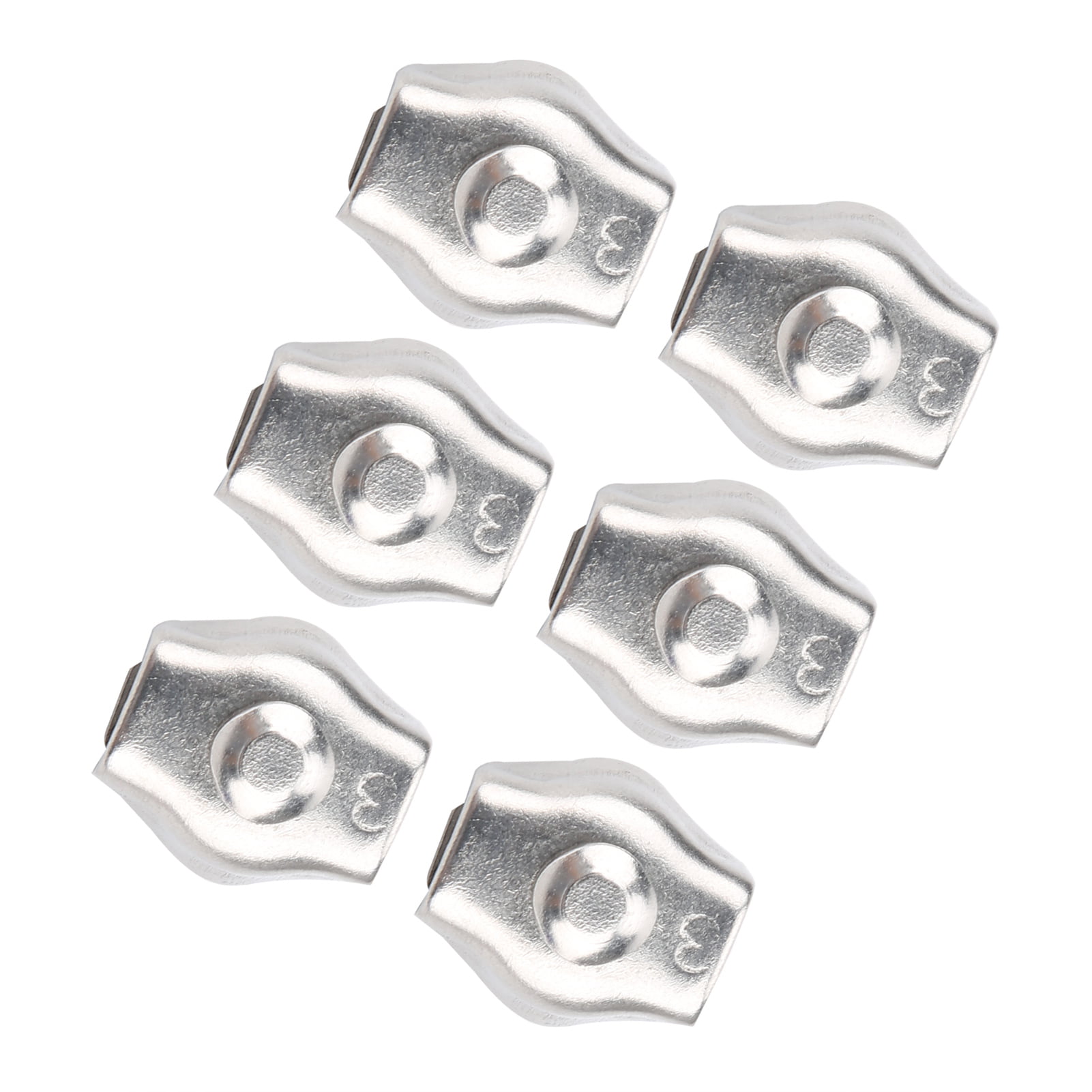 YIUS 20Pcs Steel Wire Rope Chuck Lock 304 Stainless M3 Single Clip Clamp for Industrial Mechanism 