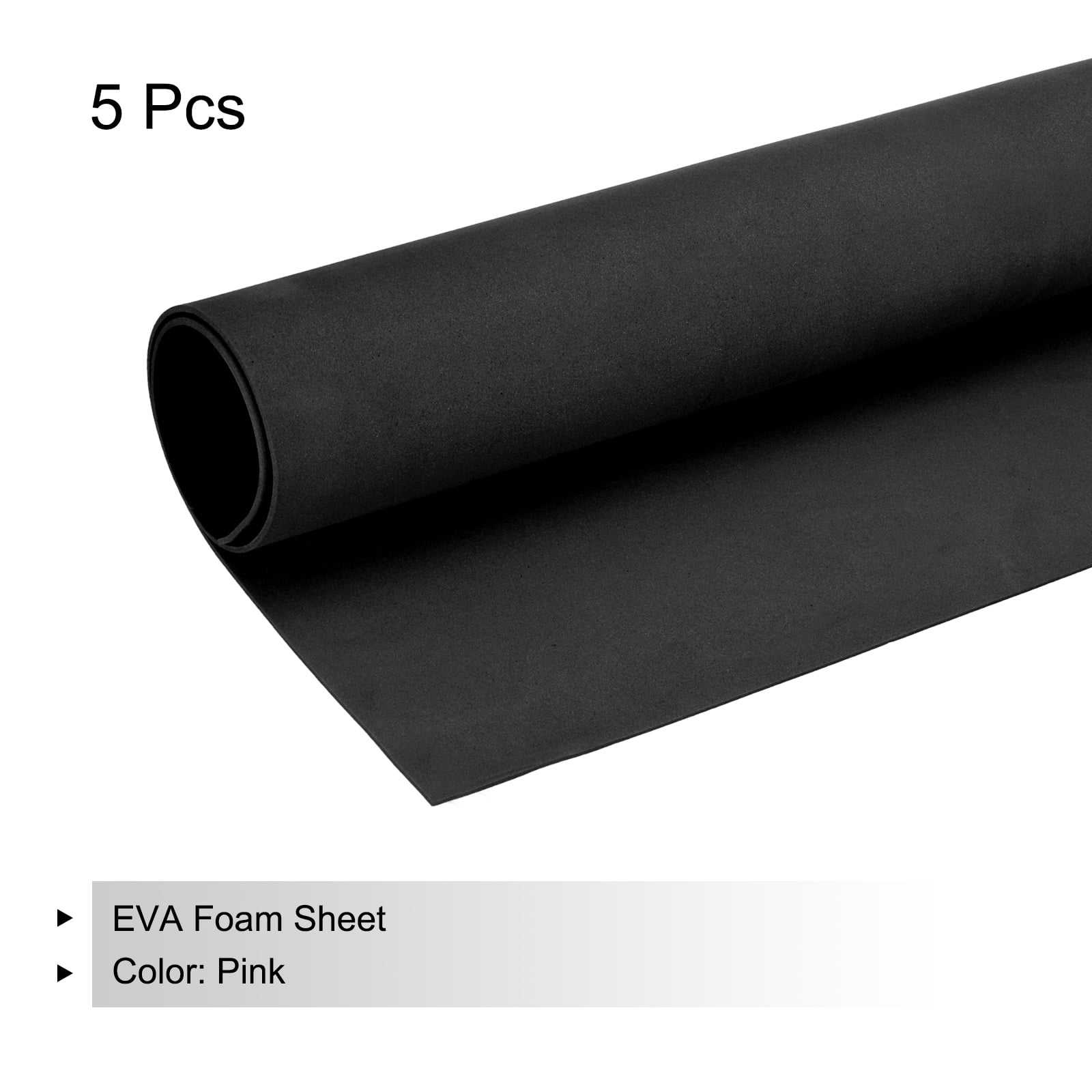 Uxcell EVA Foam Sheets Black 19.7 Inch x 19.7 Inch 2mm Thick Crafts Foam Sheets for Costumes, Arts and Crafts Projects Pack of 5