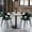 Green, variant on Modern Kitchen Chair Set of 4, Upholstered Faux Leather Dining Chairs with Curved Back, Easy to Clean for Dining Room Restaurant Cafe, Gray