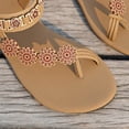 thumbnail image 6 of BRGZLK Women 's Summer Sandals Casual Outerwear Comfortable Bohemia Beach Flat Sandals Open Toe Ankle Crystal Gladiator Shoes, 6 of 7