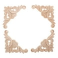 thumbnail image 6 of WHAMVOX Beige Wood Furniture Appliques and Onlays Decorative Floral Accents for DIY Home Decor 4pcs, 6 of 8
