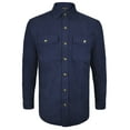 thumbnail image 1 of Victory Outfitters Mens' Chamois Flannel Button Down T-Shirt Navy 3XL, 1 of 2