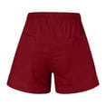 thumbnail image 5 of Ahuyic Solid Color Elastic Waist Button Girls Shorts Kids Casual Summer Bottoms 3-14Y, 5 of 5