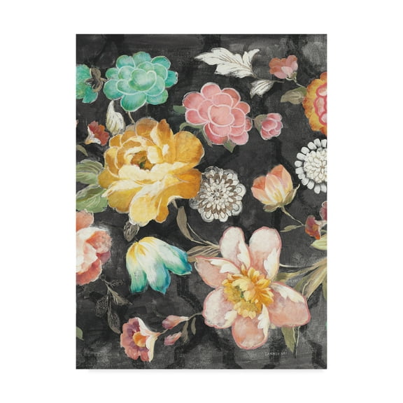 Trademark Fine Art 'Garden of Delight Black III' Canvas Art by Danhui Nai