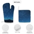 thumbnail image 4 of Galaxy Star Outer Space Oven Mitts And Pot Holders Sets of 4 Oven Gloves Set Potholders for Kitchen Cooking Baking Grilling Anti Scald Hot Pads And Heat Resistant, 4 of 6