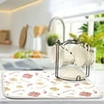 thumbnail image 5 of Dish Drying Mat, Christmas Watercolor Lemon Gift Microfiber Kitchen Dish Pads Super Absorbent Dish Drainer Mat Fast Drying Heat-resistant Drying Mat for Kitchen Counter, 16"x18", 5 of 7