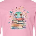 thumbnail image 4 of Inktastic Bookworm Flowered Reading Long Sleeve Youth T-Shirt, 4 of 5
