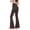 Brown, variant on Flare Leggings for Women, Yoga Pants with Pockets Bootcut Flared Leggings Khaki,M
