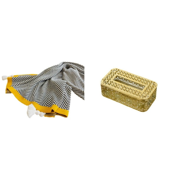 Funda De Papel Higiénico Tejida A Rayas, Suave Y Cálida, Estilo Rústico, Ideal Para Dormitorio, Sofá, Cama, Silla, Baño O Inodoro.