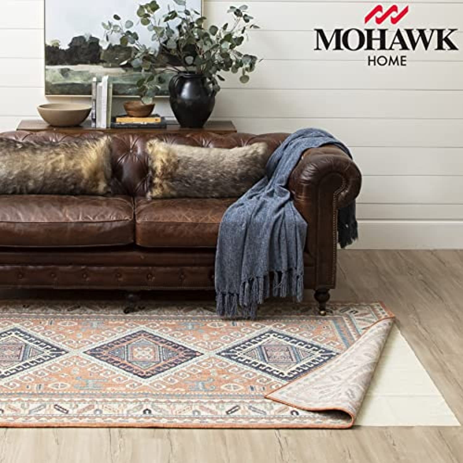 Mohawk Home 3' x 5' Non Slip Rug Pad Gripper, Made in USA, Grips Keeps Area  Rugs in Place – Safe For All Floors