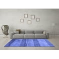 thumbnail image 3 of Ahgly Company Machine Washable Indoor Rectangle Abstract Blue Contemporary Area Rugs, 7' x 9', 3 of 4