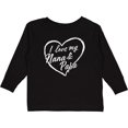 thumbnail image 3 of Inktastic I Love My Nana and Papa in White Chalk Heart Boys or Girls Long Sleeve Toddler T-Shirt, 3 of 5