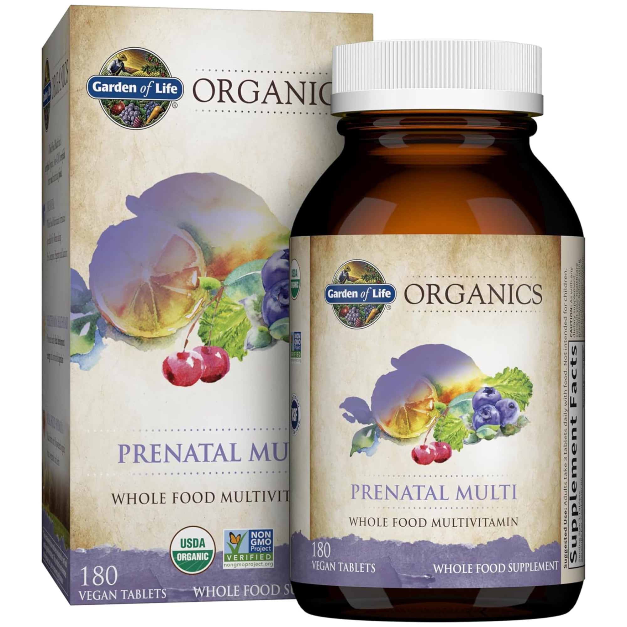 Garden of Life Organics Prenatal Multi, 180 Tablets