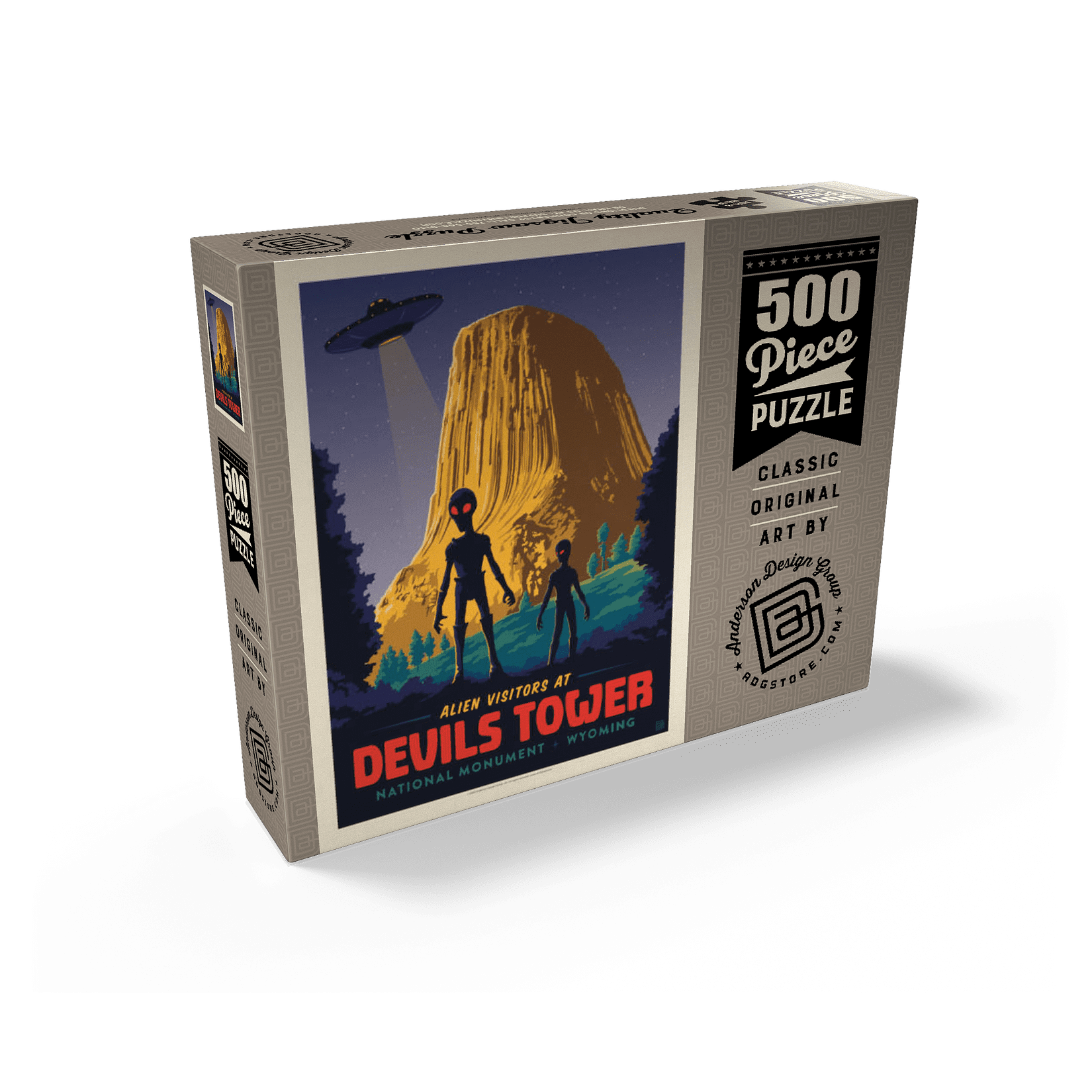 Devils Tower, WY: Alien Visitation, Vintage Poster