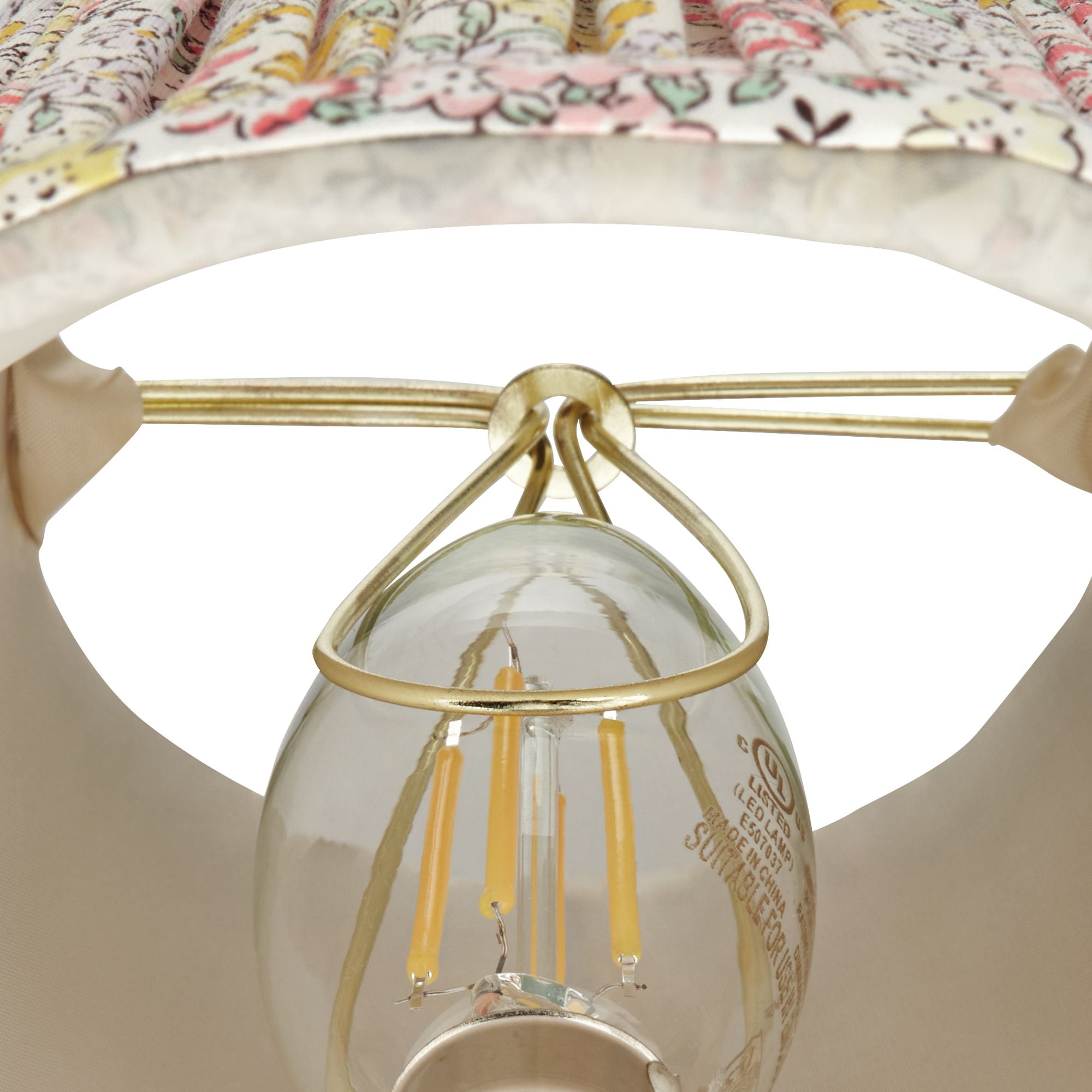 Springcrest Nelle 3 1/2" Top x 6" Bottom x 5" High x 5" Slant Print Lamp Shade Replacement Set of 8 Yellow Peach Pleated Clip On Candelabra