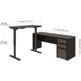 thumbnail image 6 of Pemberly Row Contemporary 2 Piece Standing Desk Set in Antigua and Black, 6 of 9
