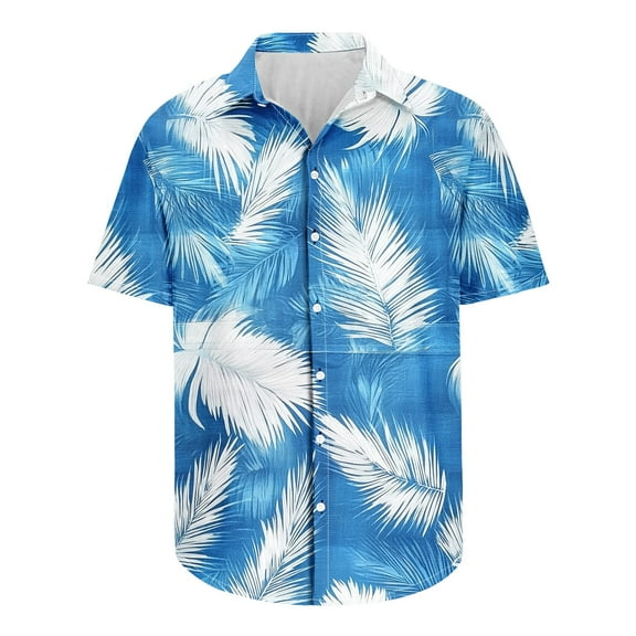 Aloohaidyvio George Hawaiian Shirt for Men Casual Button Down Vacation Very Loud Shortsleeve Unisex Beach Shirts