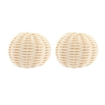 2 Pcs Pendant Lights Woven Lamp Shade Rattan Lampshade Material