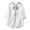 White, variant on Embroidered Linen Shirts for Women Cotton Gauze Shirt Summer Boho Retro 3/4 Sleeve Dressy Casual Peasant Blouses (Blue, L)