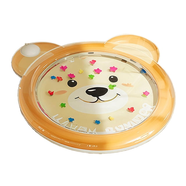 Tapete de agua para gatos, tapete de juego inflable portátil para actividades de , almohadilla refrescante para perros, regalo para niños y niñas oso