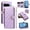 Lavender, variant on TECH CIRCLE Crossbody Wallet Case for Google Pixel 8A, Elegant PU Leather Zip Pocket Foldable Stand Cover with Lanyard & Shoulder Strap, Card Holder, Shock-Absorbent TPU Bumper, White